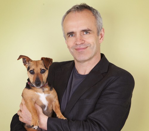 Pete Wedderburn with his own dog, Kiko
