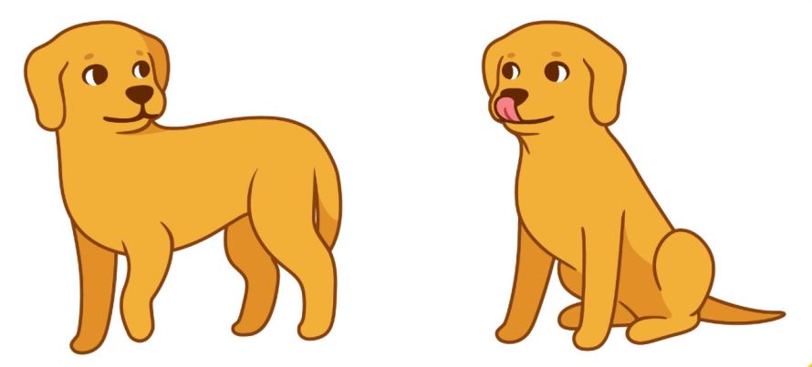 A worried dog's body language